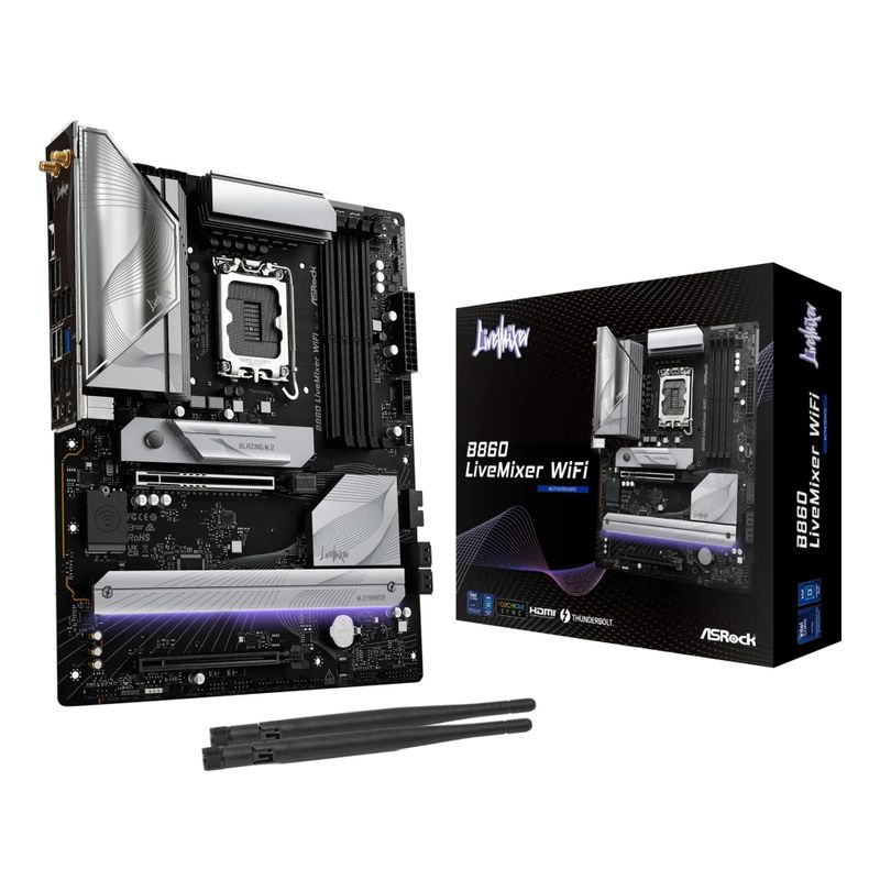 ASRock B860 LIVEMIXER WIFI - motherboard - ATX - LGA1851 Socket - B860