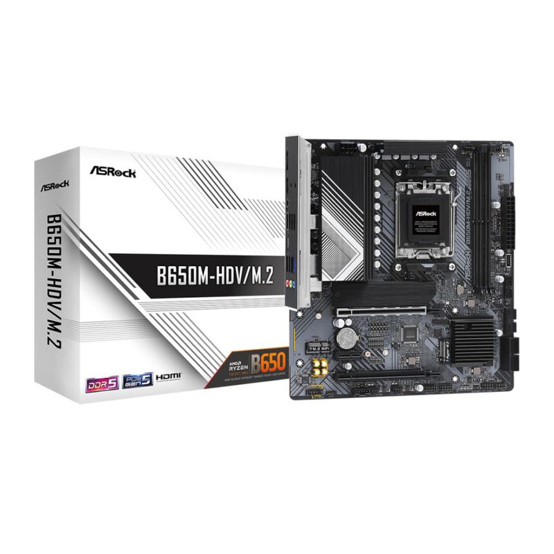 ASRock Motherboard B650M-HDV/M.2 - Micro ATX - Socket AMD AM5 - AMD B650