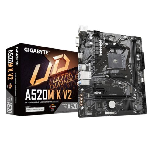 GIGABYTE Motherboard A520M K V2 - Socket AMD AM4 - AMD A520
