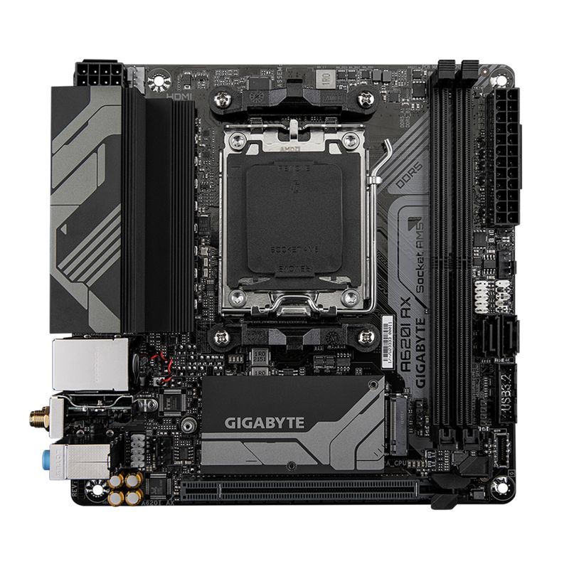 Gigabyte A620I AX - 1.0 - motherboard - mini ITX - Socket AM5 - AMD A620