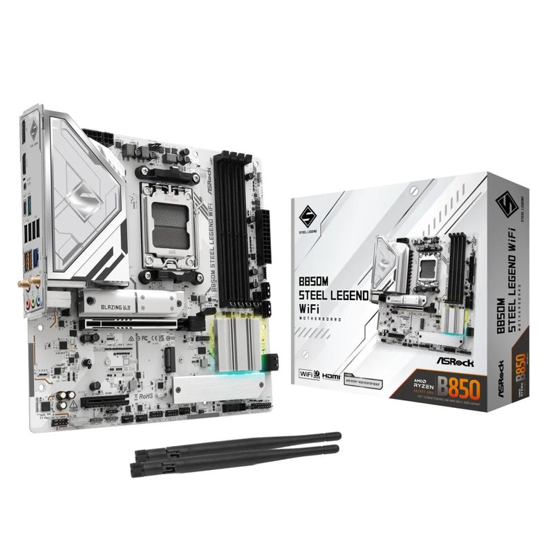 ASRock B850M STEEL LEGEND WIFI - motherboard - micro ATX - Socket AM5 - AMD B850