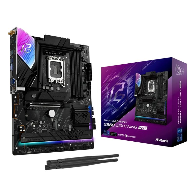 ASRock Phantom Gaming B860 LIGHTNING WiFi - motherboard - ATX - LGA1851 Socket - B860