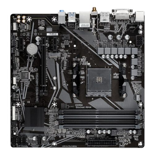 Gigabyte A520M DS3H AC - 1.X - motherboard - micro ATX - Socket AM4 - AMD A520