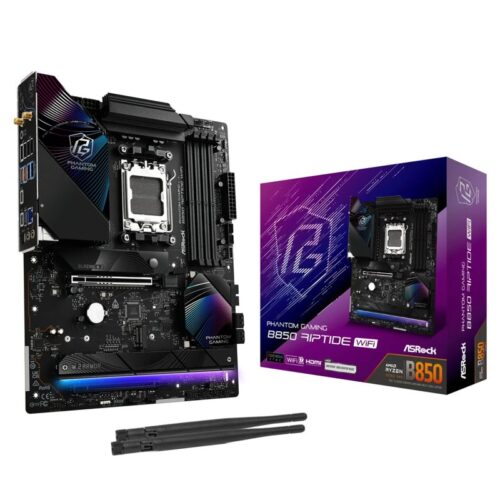 ASRock Mainboard Phantom Gaming B850 Riptide WiFi - ATX - Socket AM5 - AMD B850