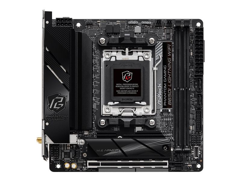 ASRock Mainboard Phantom Gaming B650I Lightning WiFi - Mini ITX - Socket AM5 - AMD B650