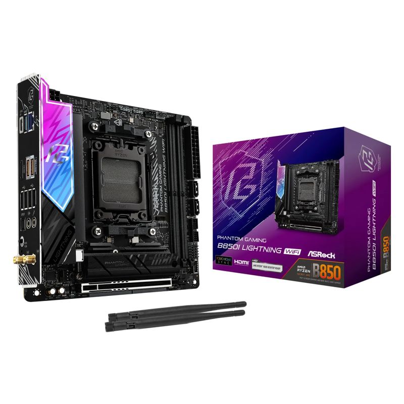 ASRock Phantom Gaming B850I LIGHTNING WIFI - motherboard - mini ITX - Socket AM5 - AMD B850