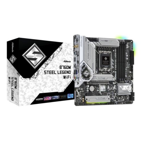 ASRock Mainboard B760M Steel Legend WiFi - M-ATX - LGA 1700 - Intel B760
