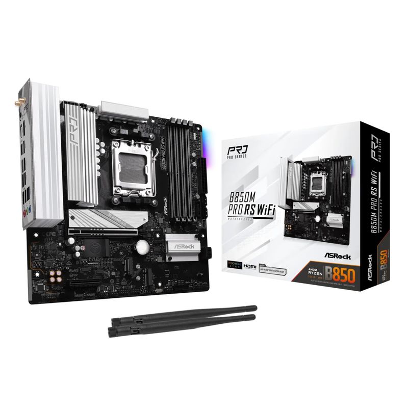ASRock B850M Pro RS WiFi - motherboard - micro ATX - Socket AM5 - AMD B850
