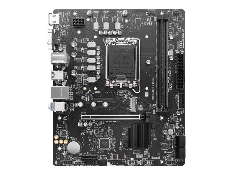 MSI Mainboard PRO H610M-E DDR4 - micro ATX - Socket LGA1700 - Intel H610