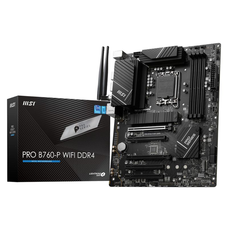 MSI Mainboard PRO B760-P WIFI DDR4 - ATX - Socket Intel 1700 - Intel B760