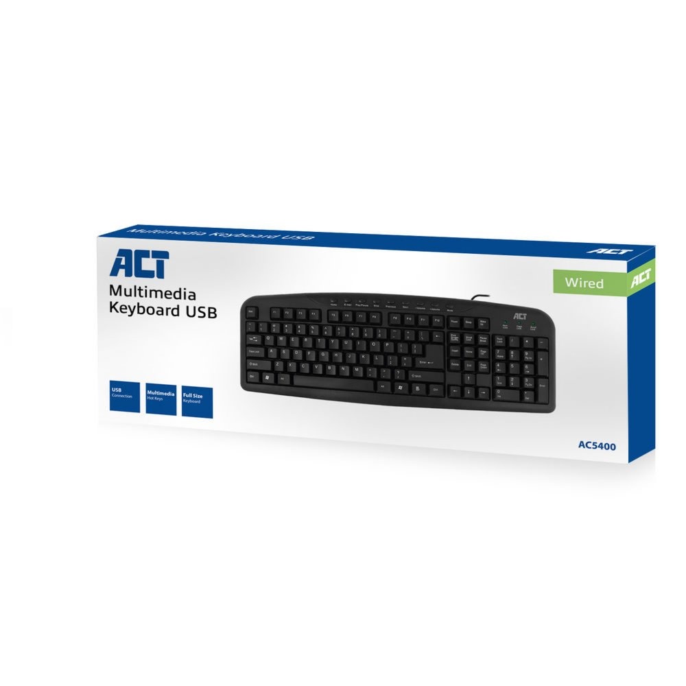 ACT AC5400 | Toetsenbord | USB | QWERTY US | Zwart - Afbeelding 2