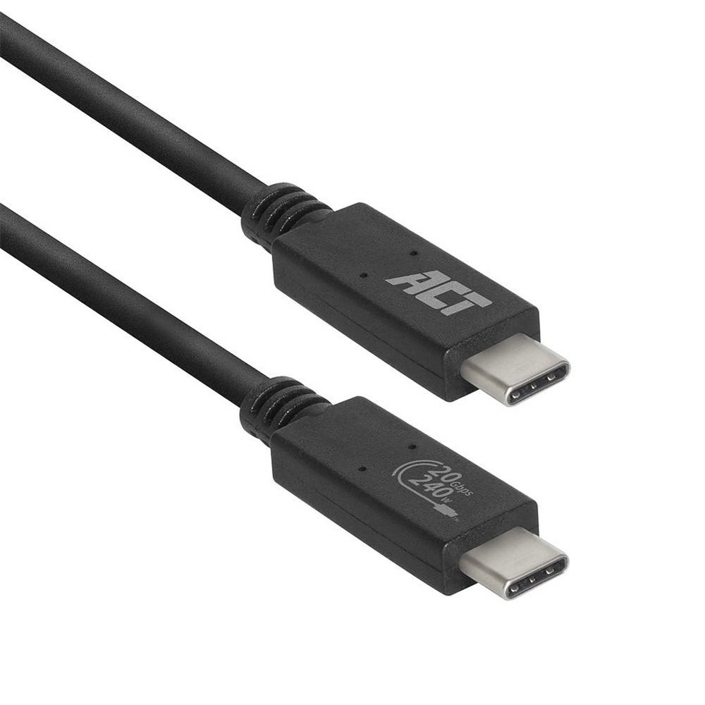 ACT AC7431 | USB4 Gen 2×2 Kabel | USB-C naar USB-C | 1m | Zwart