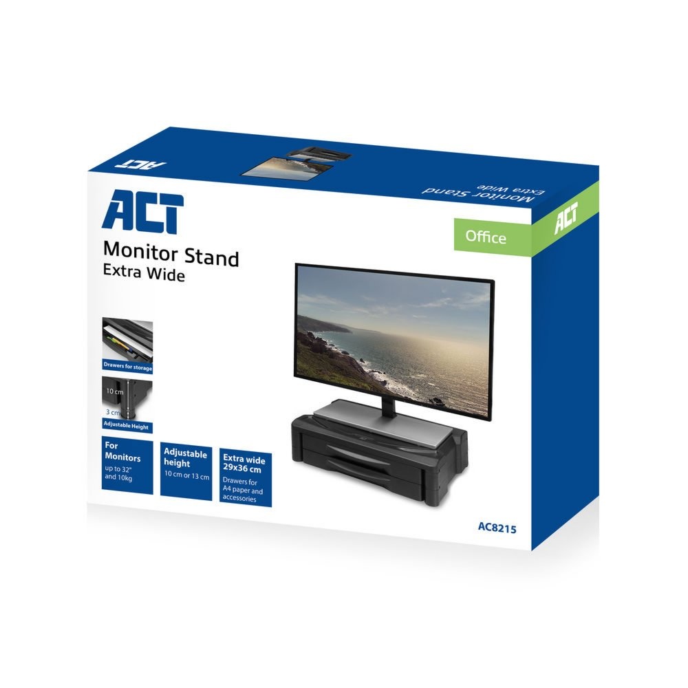 ACT AC8215 | Monitor Standaard | Tot 32" | Max 10kg | 1 Monitor - Afbeelding 4