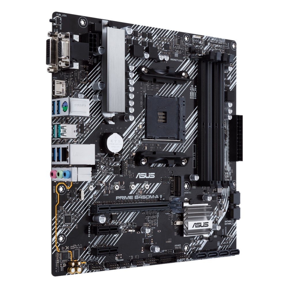 ASUS PRIME B450M-A II | Socket AM4 | AMD B450 | 4xDDR4 | Micro-ATX | Moederbord - Afbeelding 2
