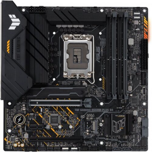 ASUS TUF GAMING B760M-PLUS D4 | Socket LGA 1700 | Intel B760 | 4xDDR4 | Micro-ATX | Moederbord | Open Box