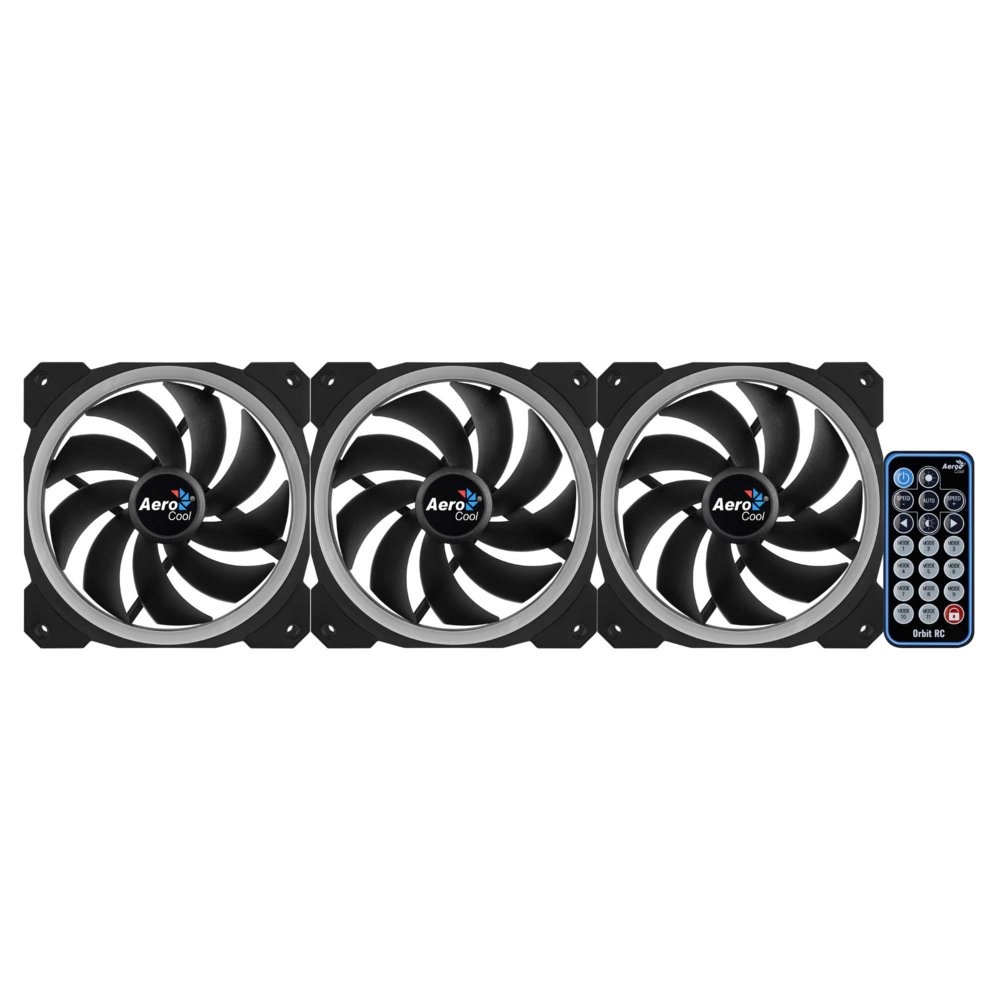 Aerocool Orbit RC ARGB 3 Pack | 120mm Case Fans met Remote Control - Afbeelding 3