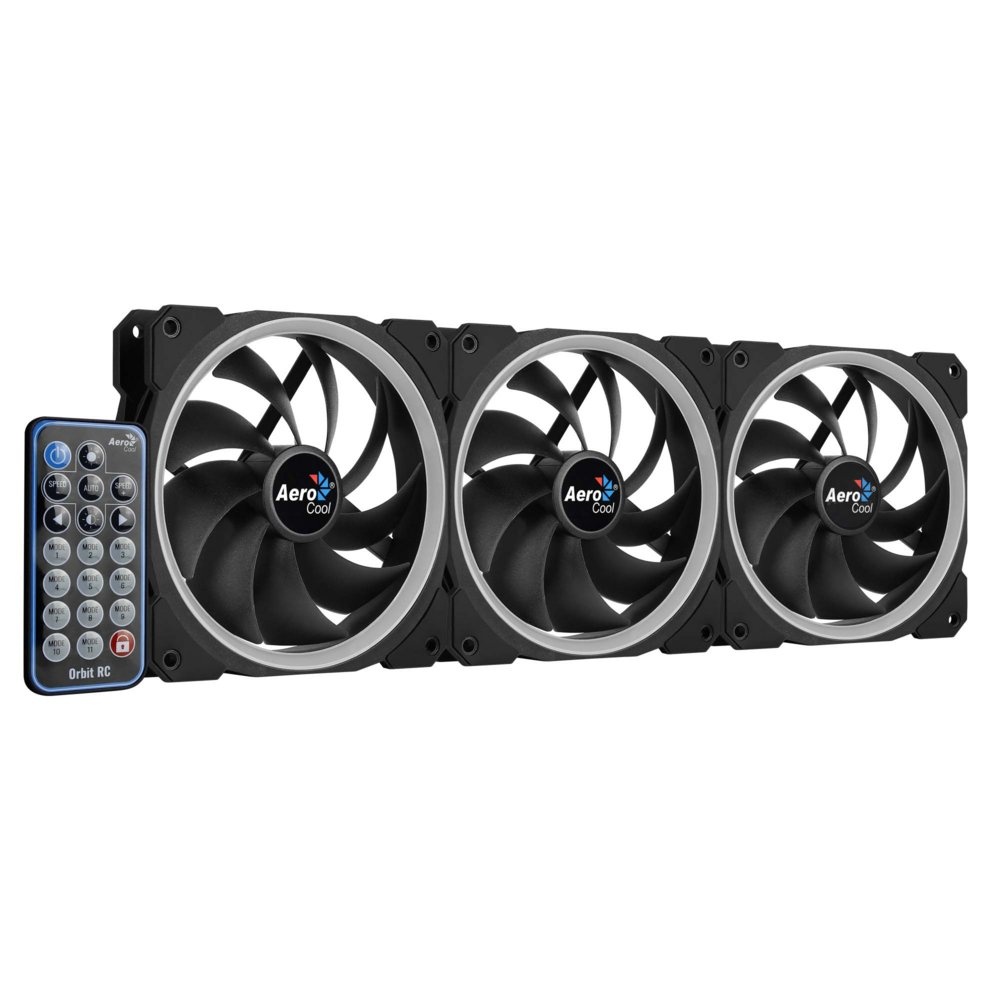 Aerocool Orbit RC ARGB 3 Pack | 120mm Case Fans met Remote Control - Afbeelding 5