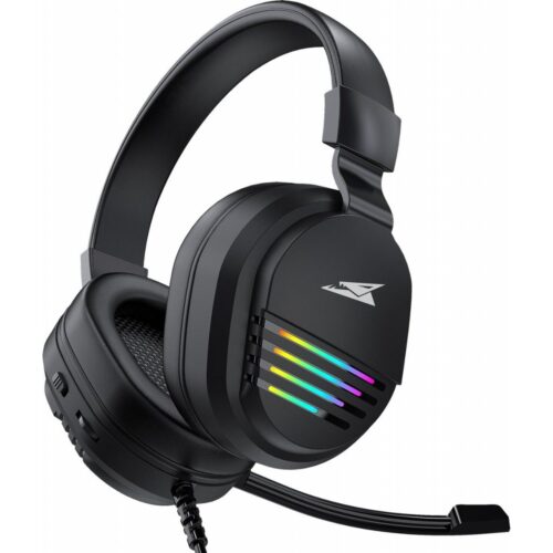 Baracuda PEARL RGB | On-Ear Gaming Headset 3,5mm en USB | Zwart