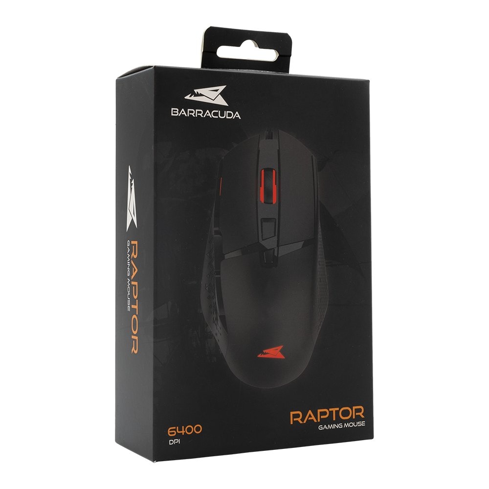 Baracuda RAPTOR RGB | Bedrade Gaming Muis | USB-A | 6400 DPI | Zwart - Afbeelding 2