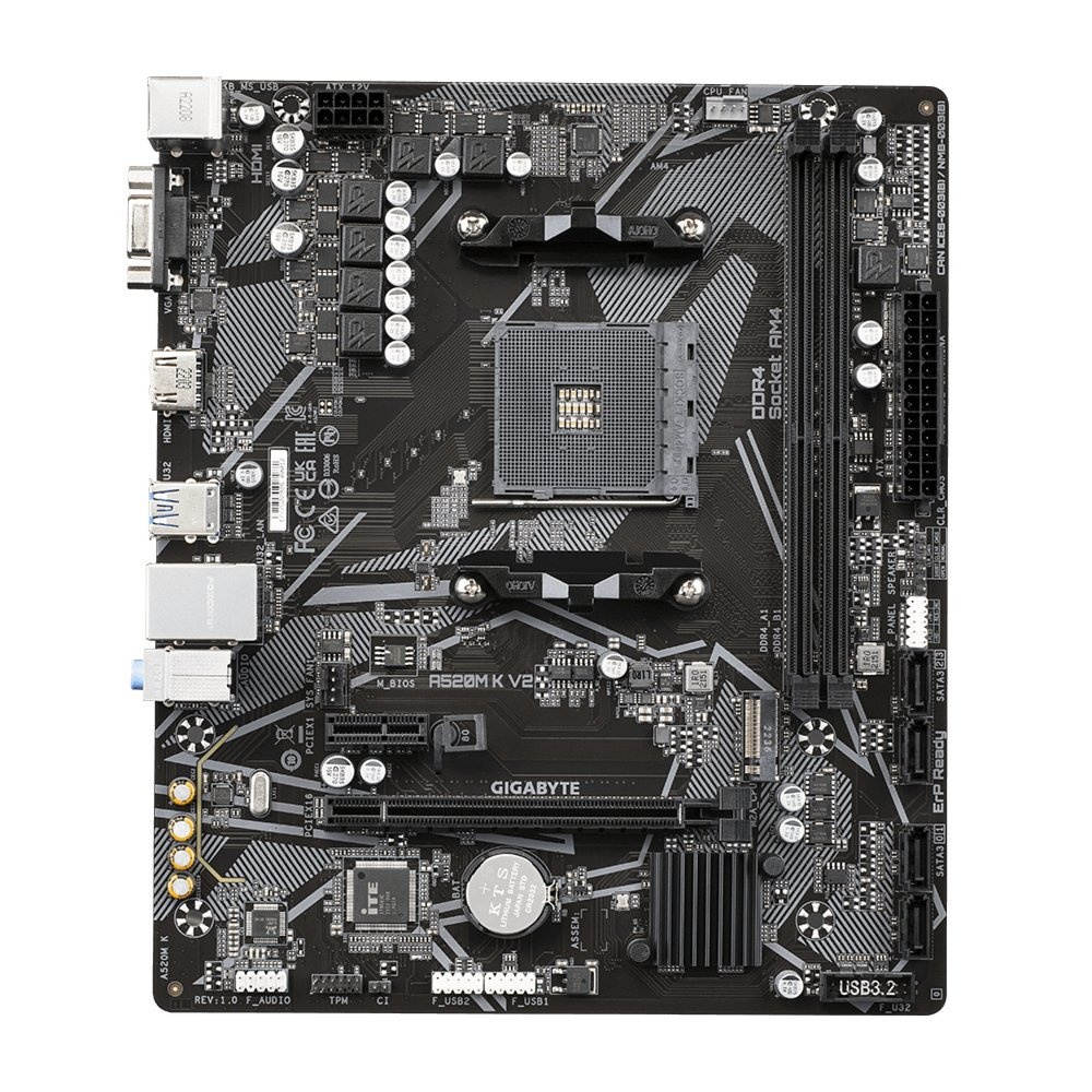 Gigabyte A520M-K V2 | Socket AM4 | AMD A520 | 2xDDR4 | Micro-ATX | Moederbord