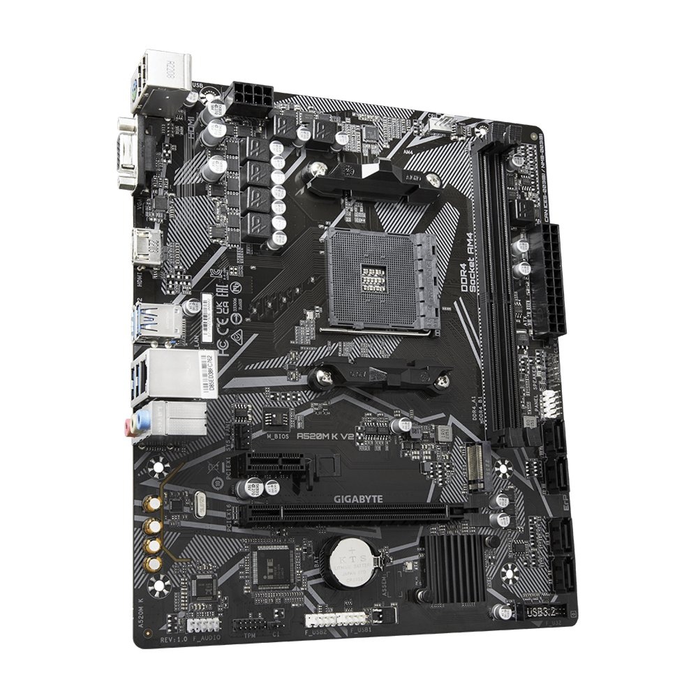 Gigabyte A520M-K V2 | Socket AM4 | AMD A520 | 2xDDR4 | Micro-ATX | Moederbord - Afbeelding 3