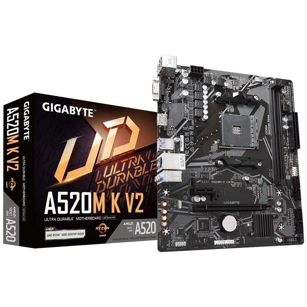 Gigabyte A520M-K V2 | Socket AM4 | AMD A520 | 2xDDR4 | Micro-ATX | Moederbord - Afbeelding 5