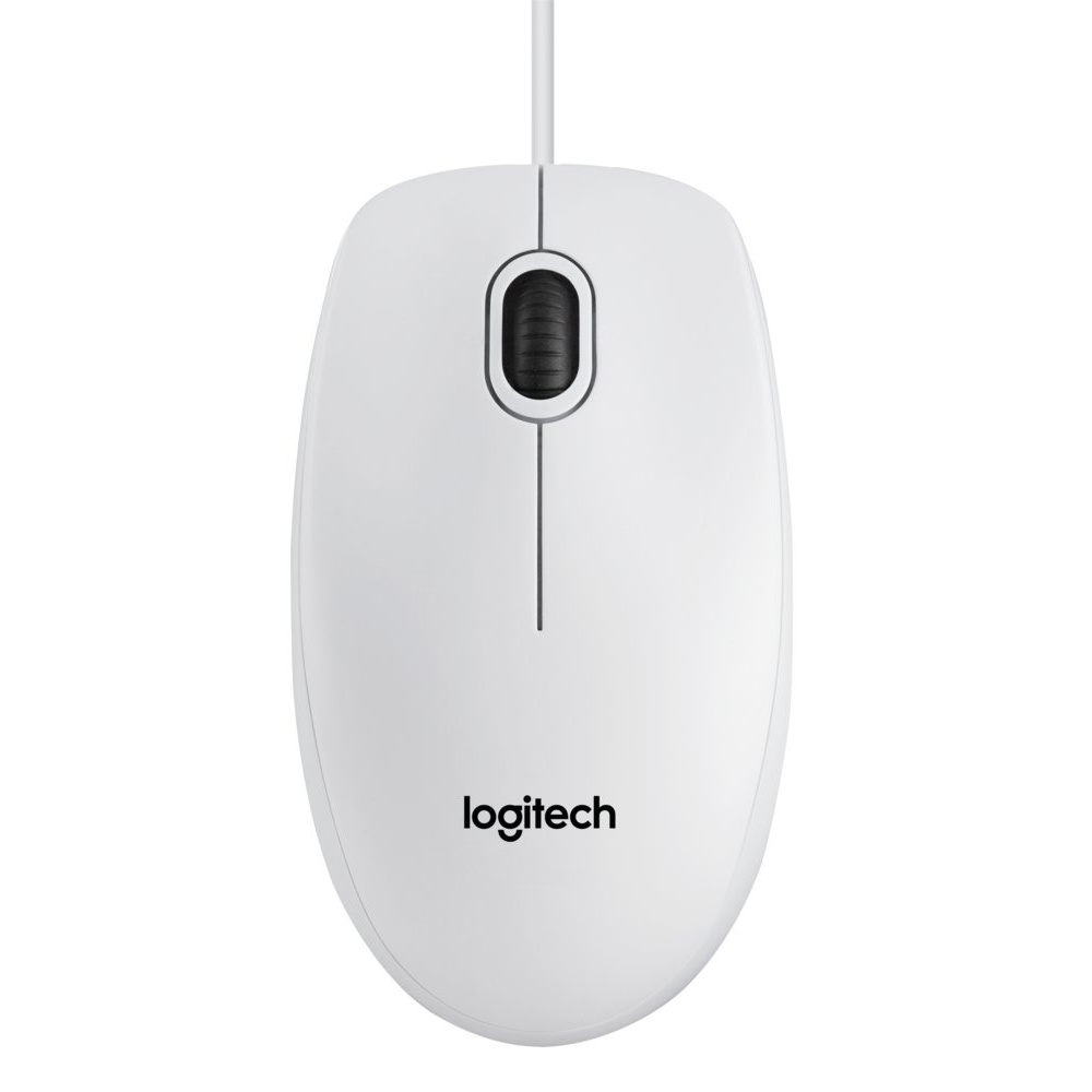 Logitech B100 | Bekabelde Muis | Links- en Rechtshandig | USB-A | 800 DPI | Wit