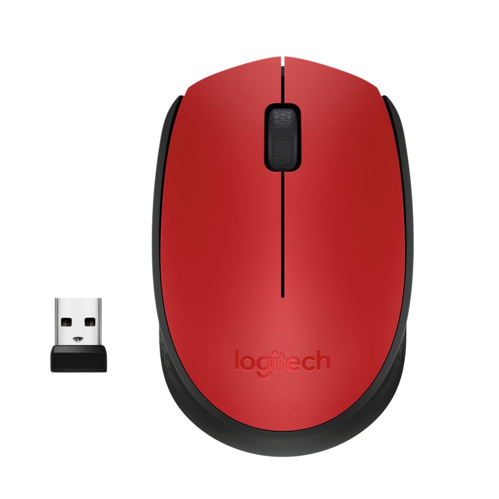 Logitech M171 | Draadloze Muis | Links- en Rechtshandig | RF | 1000 DPI | Rood/Zwart - Afbeelding 2