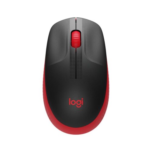 Logitech M190 | Draadloze Muis | Links- en Rechtshandig | RF | 1000 DPI | Zwart/Rood