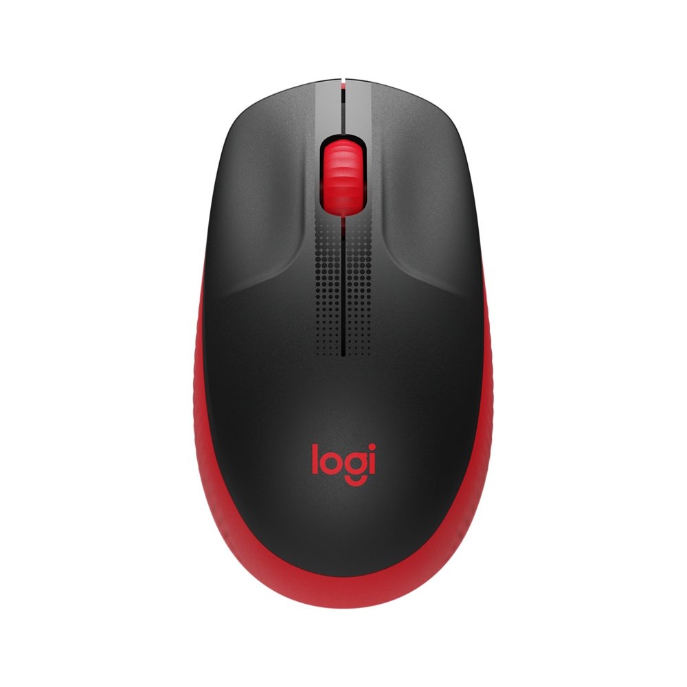 Logitech M190 | Draadloze Muis | Links- en Rechtshandig | RF | 1000 DPI | Zwart/Rood