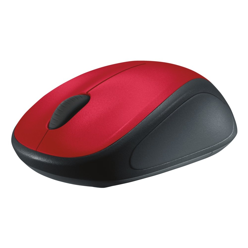 Logitech M235 | Draadloze Muis | Links- en Rechtshandig | RF | 1000 DPI | Rood/Zwart - Afbeelding 2