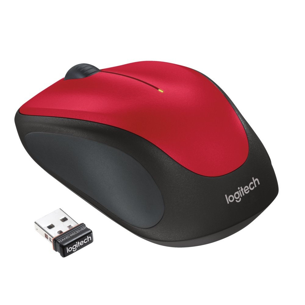 Logitech M235 | Draadloze Muis | Links- en Rechtshandig | RF | 1000 DPI | Rood/Zwart - Afbeelding 3