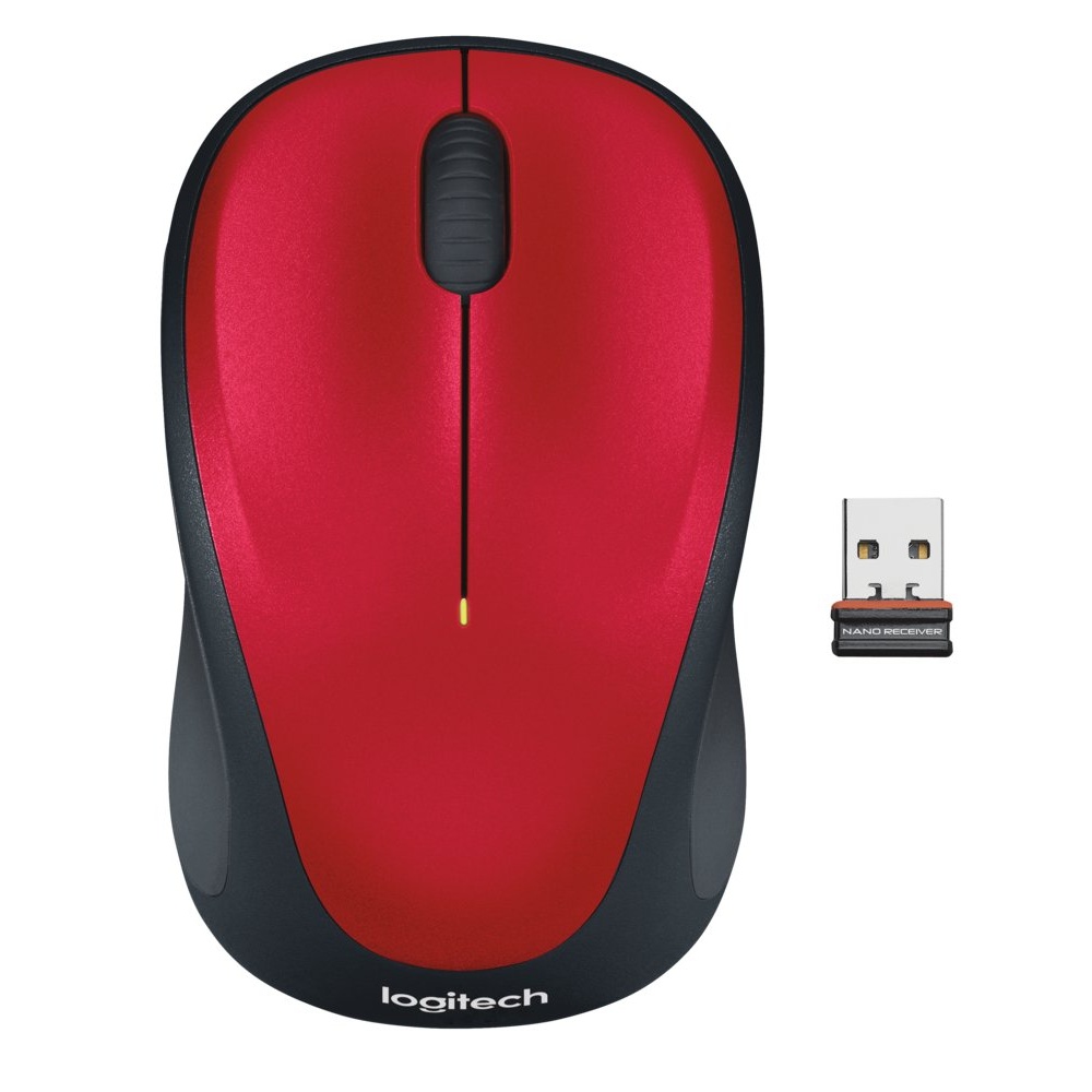 Logitech M235 | Draadloze Muis | Links- en Rechtshandig | RF | 1000 DPI | Rood/Zwart - Afbeelding 4