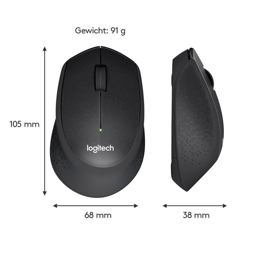 Logitech M330 Silent | Draadloze Muis | Rechtshandig | RF | 1000 DPI | Zwart - Afbeelding 9