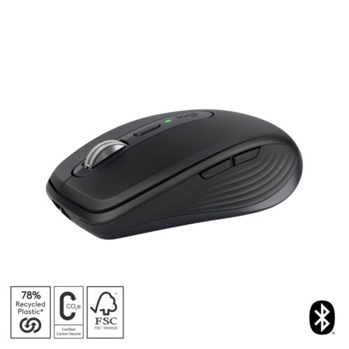 Logitech MX Anywhere 3S | Draadloze Muis | Rechtshandig | RF + Bluetooth | 8000 DPI | Grafiet