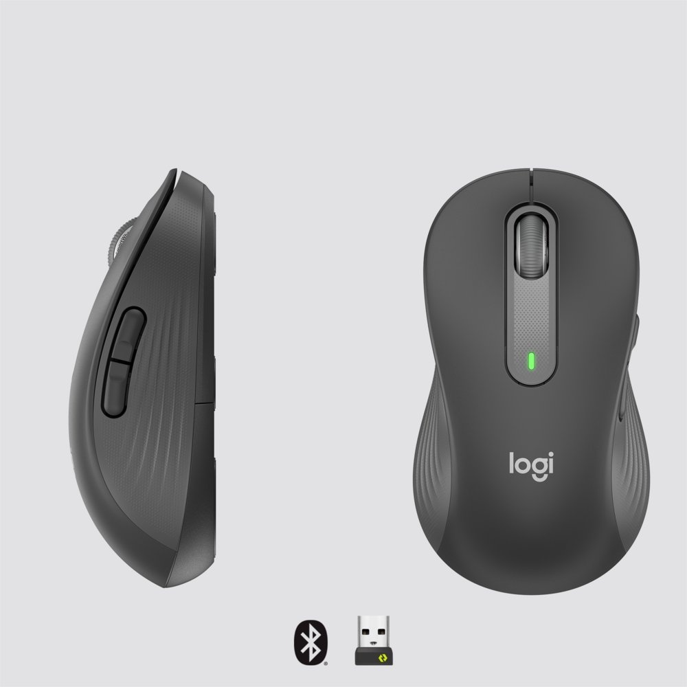 Logitech Signature M650 | Draadloze Muis | Linkshandig | RF + Bluetooth | 2000 DPI | Grafiet - Afbeelding 6