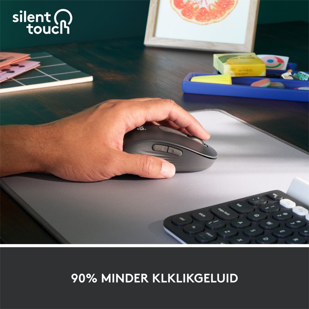 Logitech Signature M650 | Draadloze Muis | Linkshandig | RF + Bluetooth | 2000 DPI | Grafiet - Afbeelding 8