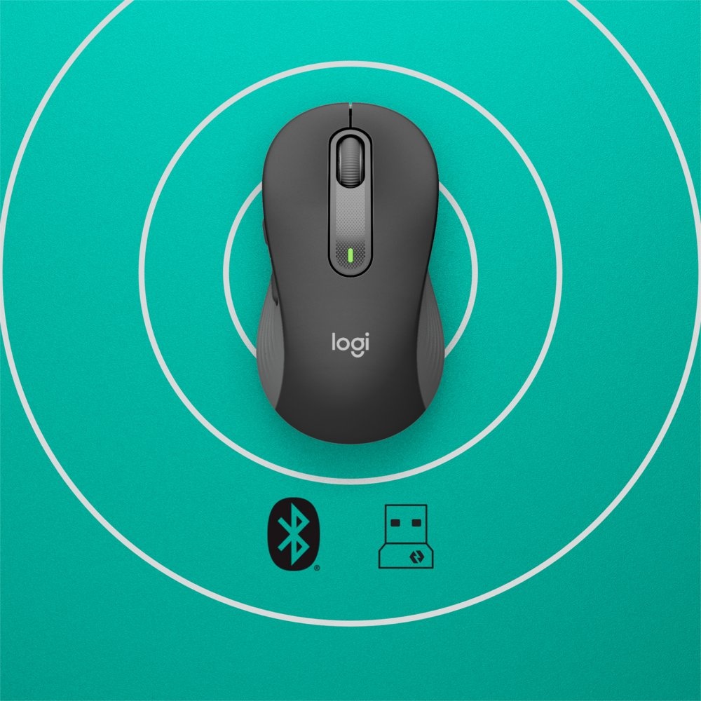 Logitech Signature M650 for Business | Draadloze Muis | Rechtshandig | RF + Bluetooth | 4000 DPI | Grafiet - Afbeelding 3