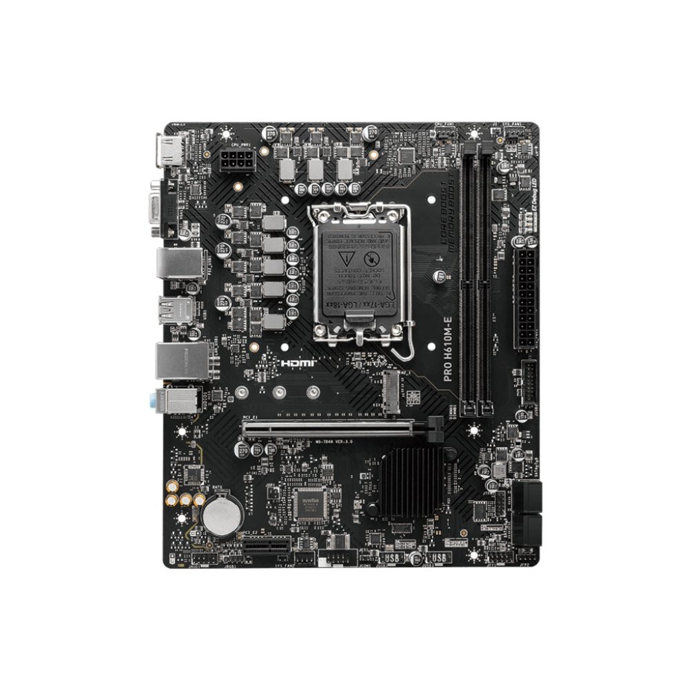 MSI PRO H610M-E | Socket LGA 1700 | Intel H610 | 4xDDR5 | Micro-ATX | Moederbord - Afbeelding 2