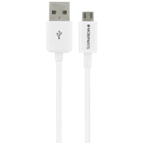 Mobiparts Micro USB naar USB | 2.4A | 3m | Wit (Bulk)