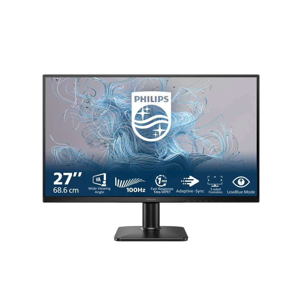 Philips 27E2N1100L/00 | 27″ Full HD VA Monitor | 100Hz | 1ms | HDMI & VGA | Adaptive Sync | LowBlue Mode | Flicker-Free | Zwart