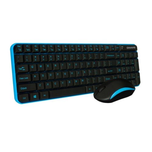 QWARE Wireless Waterford Toetsenbord + Muis Blauw