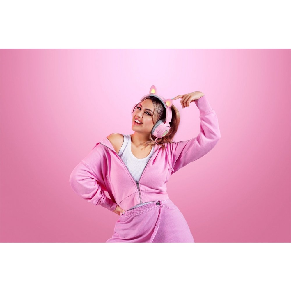 Razer Kraken Kitty V2 Pro | Bedrade On-Ear USB Gaming Headset | Roze - Afbeelding 2