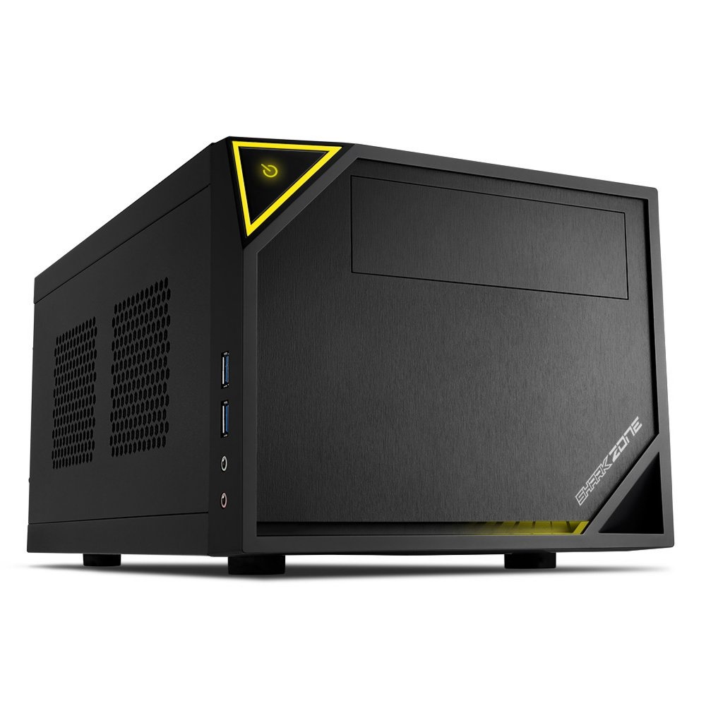 Sharkoon Shark Zone C10 | Mini-ITX Case | Zwart/Geel