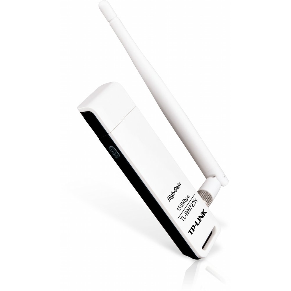 TP-Link TL-WN722N | Wi-Fi 4 USB-adapter | 150 Mbps | 2,4 GHz | USB 2.0 | Zwart
