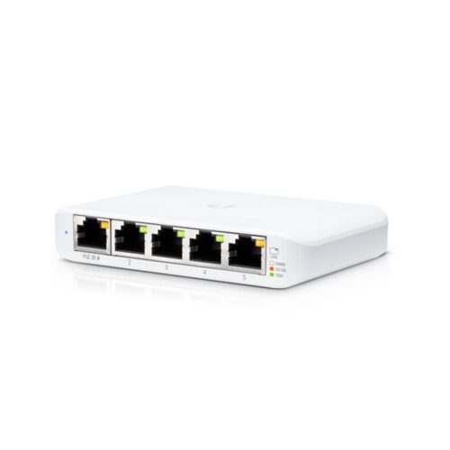 Ubiquiti UniFi Switch Flex Mini (3-pack) | Managed Gigabit Switch | 5-Poorts | PoE In | Wit