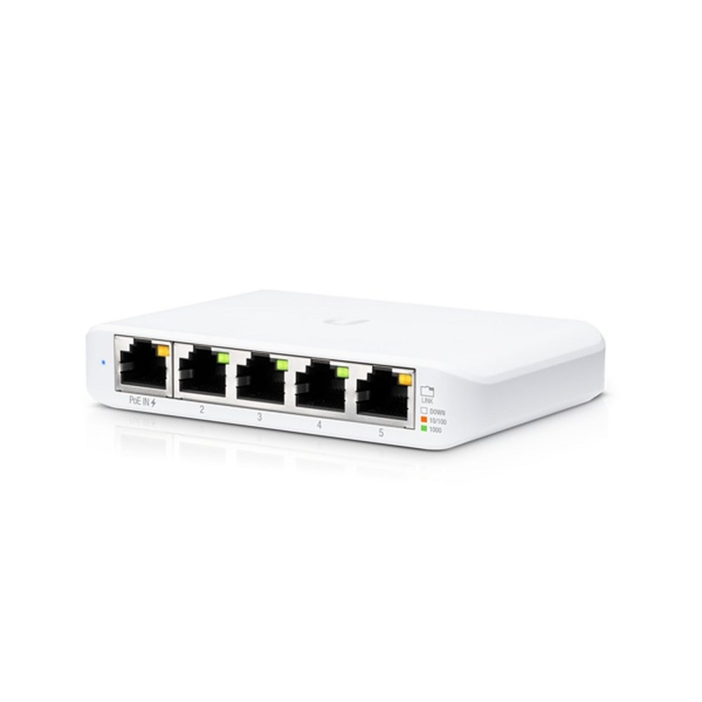 Ubiquiti UniFi Switch Flex Mini (3-pack) | Managed Gigabit Switch | 5-Poorts | PoE In | Wit