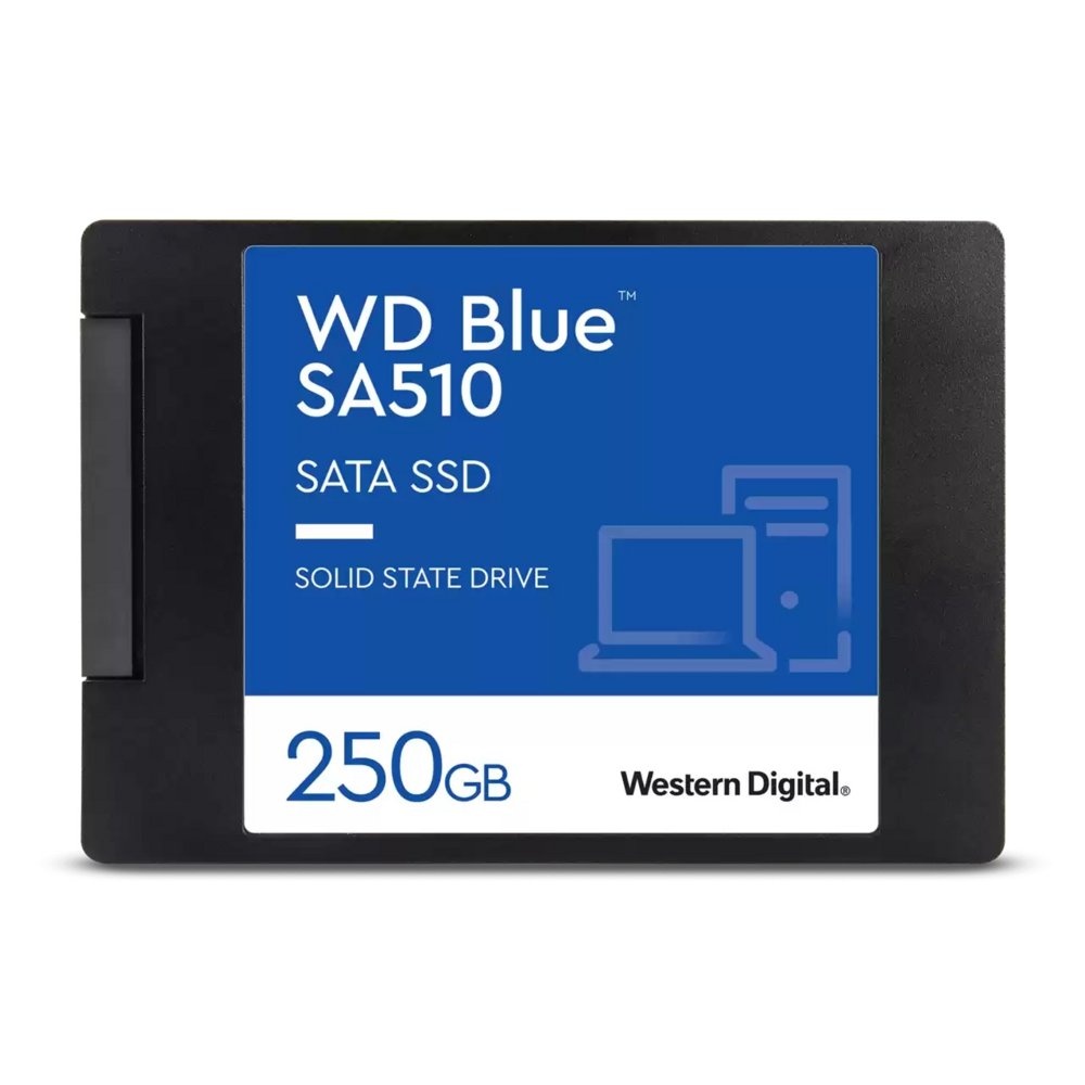 Western Digital Blue SA510 | 250GB SATA SSD | 2.5” | 555MB/s Lezen | 440MB/s Schrijven