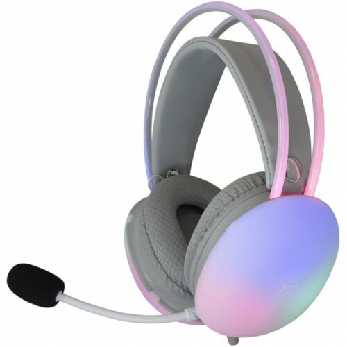 White Shark Firefly RGB | On-Ear Gaming Headset | 3,5mm Connector & USB-A | Wit