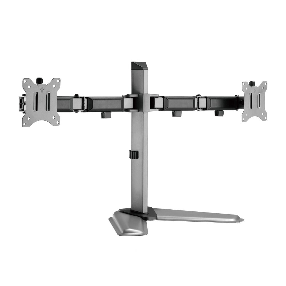 White Shark TUTANKHAMUN | Monitor-bureaustand | Tot 32″ | Max 9kg | VESA 100×100 | 2 Monitoren